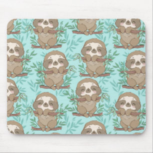 Cute Sloth Pattern Muismat