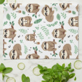 Cute Sloth Pattern Theedoek (Gevouwen)