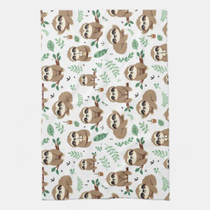 Cute Sloth Pattern Theedoek