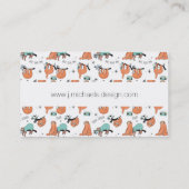 Cute Sloth Pattern Visitekaartje (Achterkant)