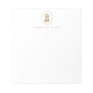 Cute Sloth Pink Zen Yoga Lotus Art Persoonlijk Notitieblok