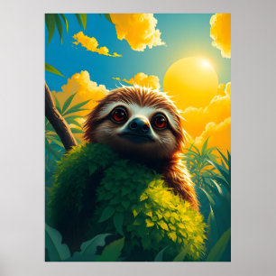 Cute Sloth Poster