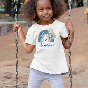 Cute Sloth Rainbow Name Kind T-shirt