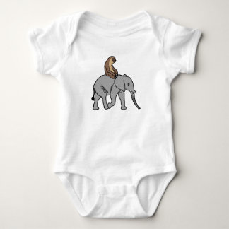 Cute Sloth Riding an Elephant Romper