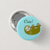 Cute Sloth Ronde Button 3,2 Cm (Voorkant /achterkant)