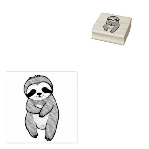 Cute Sloth Rubberstempel