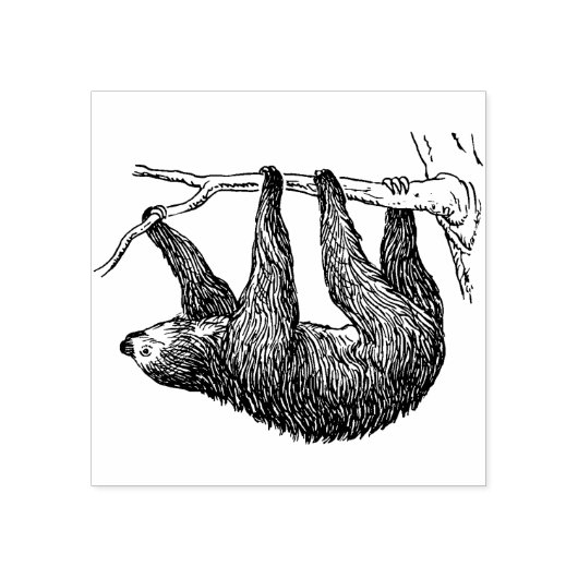 Cute Sloth Rubberstempel (Afrduk)