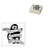 Cute Sloth Rubberstempel (Gestempeld)