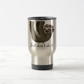 Cute sloth tekening|| Gewoon niet doen Reisbeker
