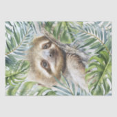 Cute Sloth Tropical Oerwoud Tissuepapier (Voorkant)