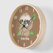 Cute sloth voegt naam meiden kamerdecor toe (Hoek)