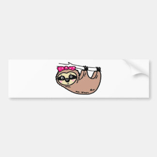 Cute sloth vrouw bumpersticker