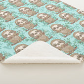 Cute Sloths Sherpa Blanket Sherpa Deken (3/4)