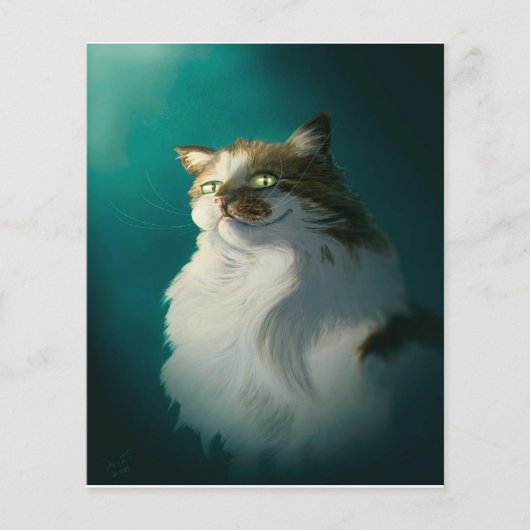 Cute Sly Cat Gift| Funny Cat Birthday Flyer (Voorkant)