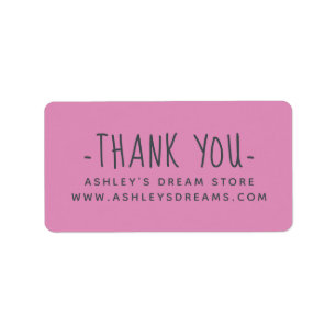 Cute Small Business Fuchsia Roze Bedanklabels Etiket