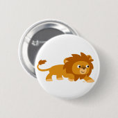 Cute Smart Cartoon Lion Button Badge (Voorkant /achterkant)