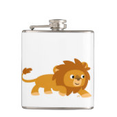 Cute Smart Cartoon Lion Hip Flask Heupfles (Voorkant)