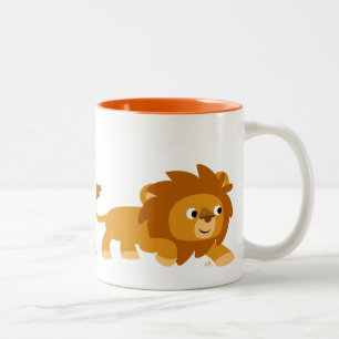Cute Smart Cartoon Lion Mok