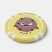 Cute smart chocolade chip cookie cartoon (Enkel)