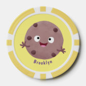 Cute smart chocolade chip cookie cartoon (Voorkant)