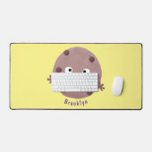 Cute smart chocolade chip cookie cartoon bureaumat (Keyboard & Muis)
