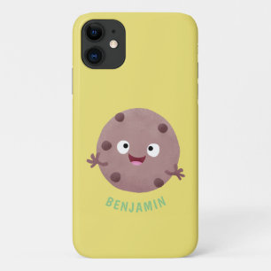 Cute smart chocolade chip cookie cartoon iPhone 11 hoesje