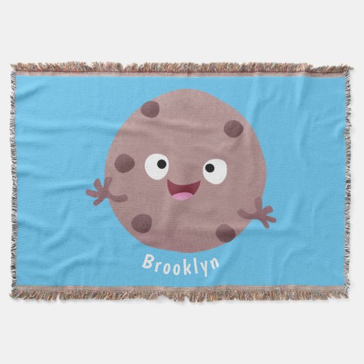 Cute smart chocolade chip cookie cartoon deken (Voorkant)