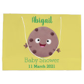 Cute smart chocolade chip cookie cartoon groot cadeauzakje (Achterkant)