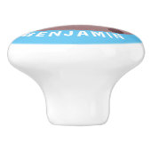 Cute smart chocolade chip cookie cartoon keramische knop (Zijkant)