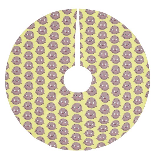 Cute smart chocolade chip cookie cartoon kerstboom rok (Voorkant)