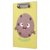 Cute smart chocolade chip cookie cartoon klembord (Links)