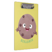 Cute smart chocolade chip cookie cartoon klembord (Rechts)