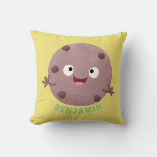 Cute smart chocolade chip cookie cartoon kussen