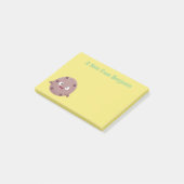 Cute smart chocolade chip cookie cartoon post-it® notes (Schuin)