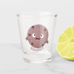 Cute smart chocolade chip cookie cartoon shot glas
