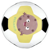 Cute smart chocolade chip cookie cartoon voetbal (Gedraaid)