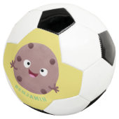 Cute smart chocolade chip cookie cartoon voetbal (Drie kwart)