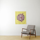 Cute smart chocolade chip cookie cartoon wandkleed (In situ)