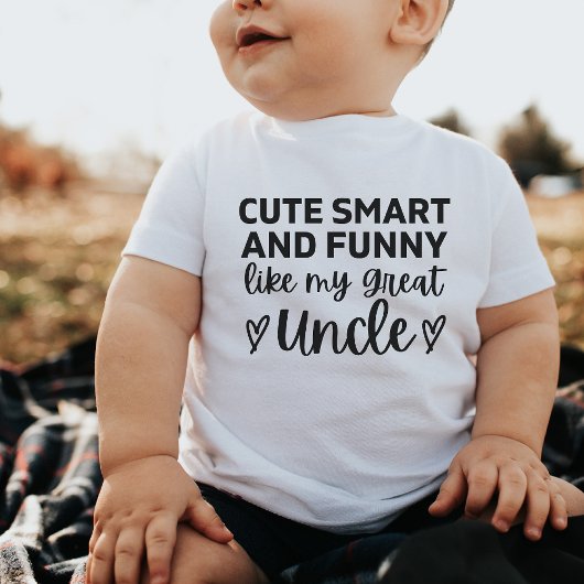 Cute Smart en grappig zoals mijn oom Funny Bab Romper