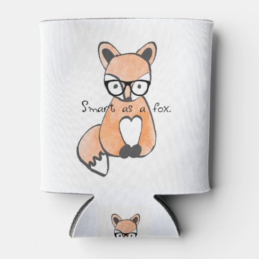 Cute Smart Fox Blikjeskoeler (Voorkant)
