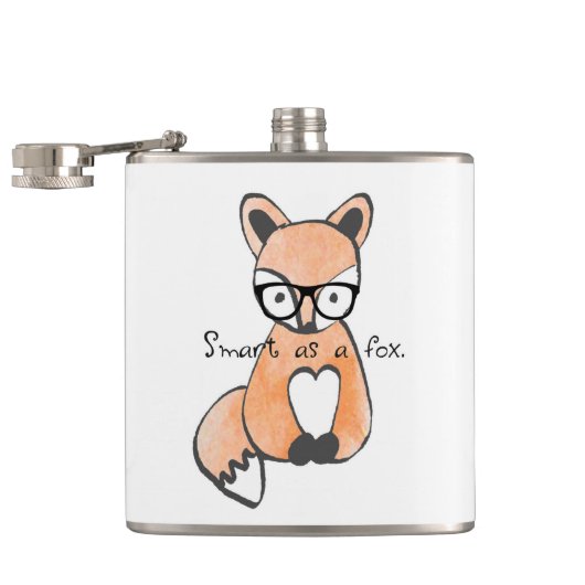 Cute Smart Fox Heupfles (Geopend)