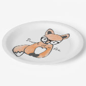 Cute Smart Fox Papieren Bordje (Gekanteld)