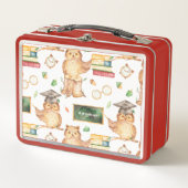 Cute Smart Owl met Chalkboard Kinder naam (Voorkant)