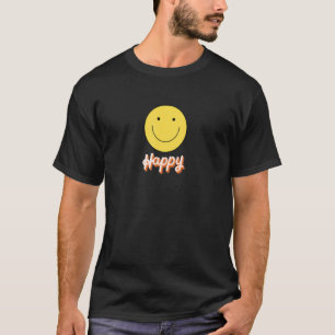 Cute Smile Happy Face Unisex Yellow Fun Sun Summer T-shirt