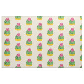 Cute Smiley Face Cactus Fleur tissu de dessin (Fat Quarter)