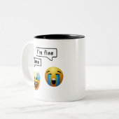 Cute Smiley Face Emoji Mug (Devant gauche)