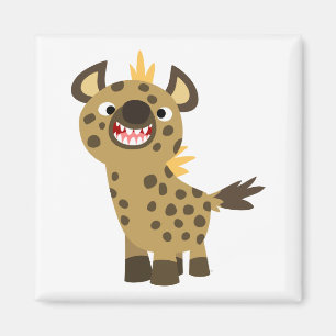 Cute Smiling Cartoon Hyena Magnet Magneet