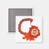 Cute Smiling Cartoon Manticore Magnet Magneet (Voorkant / Achterkant)