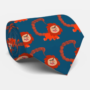 Cute Smiling Cartoon Manticore Tie Stropdas