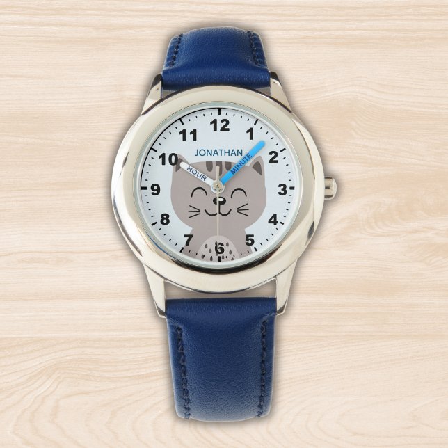 Cute smiling Cat for kids Horloge (Creator heeft geüpload)
